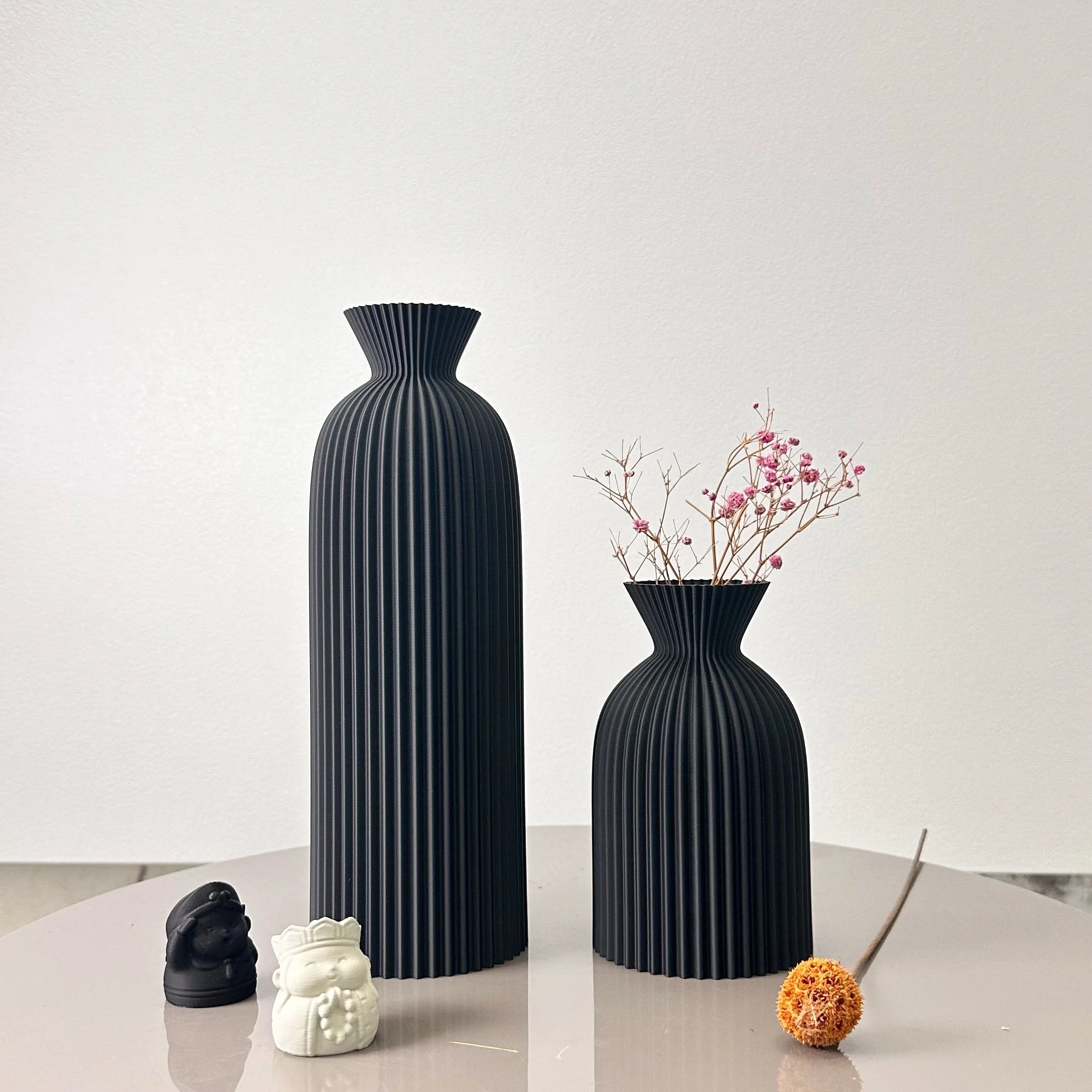 Premium Wellenvase Keramik Set