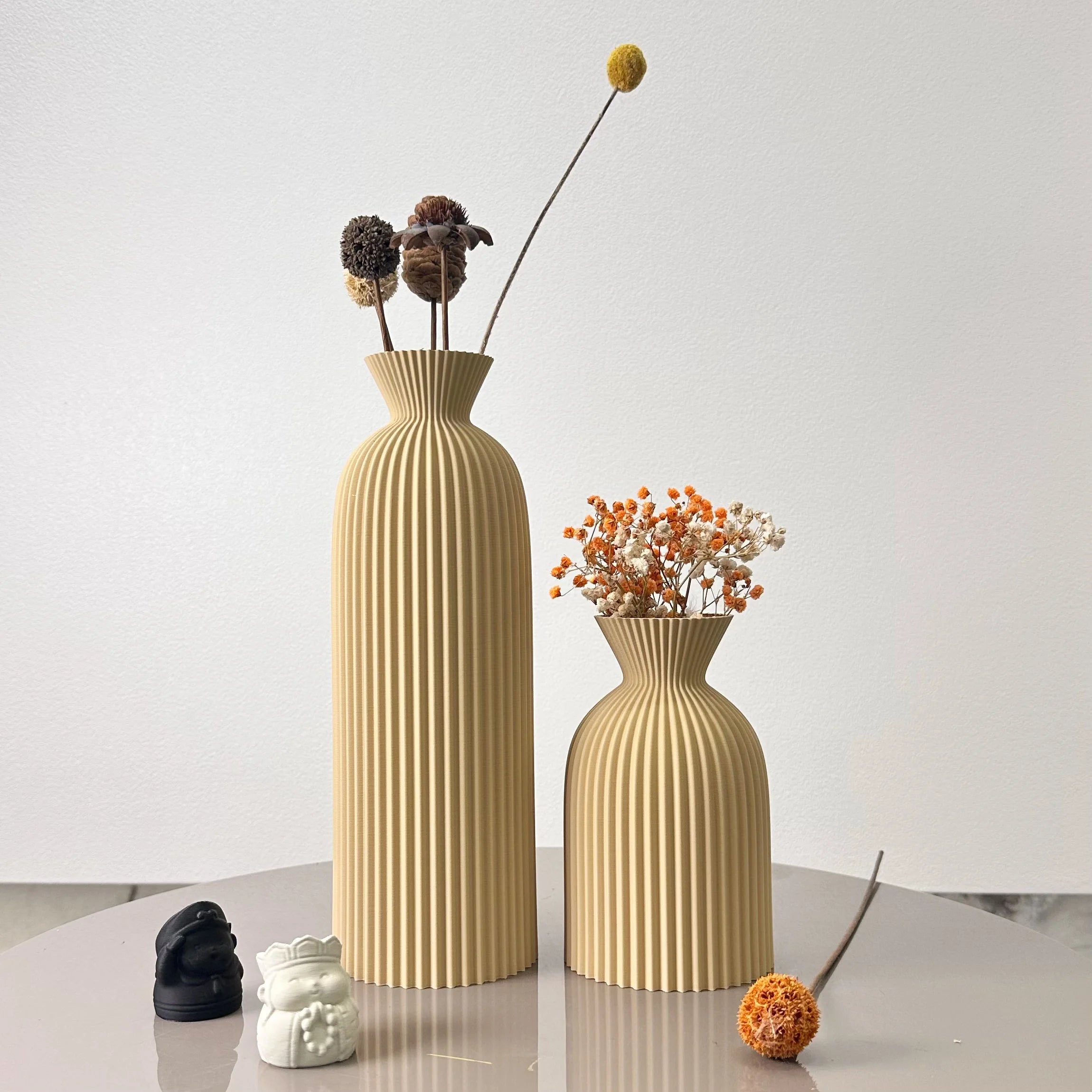 Premium Wellenvase Keramik Set