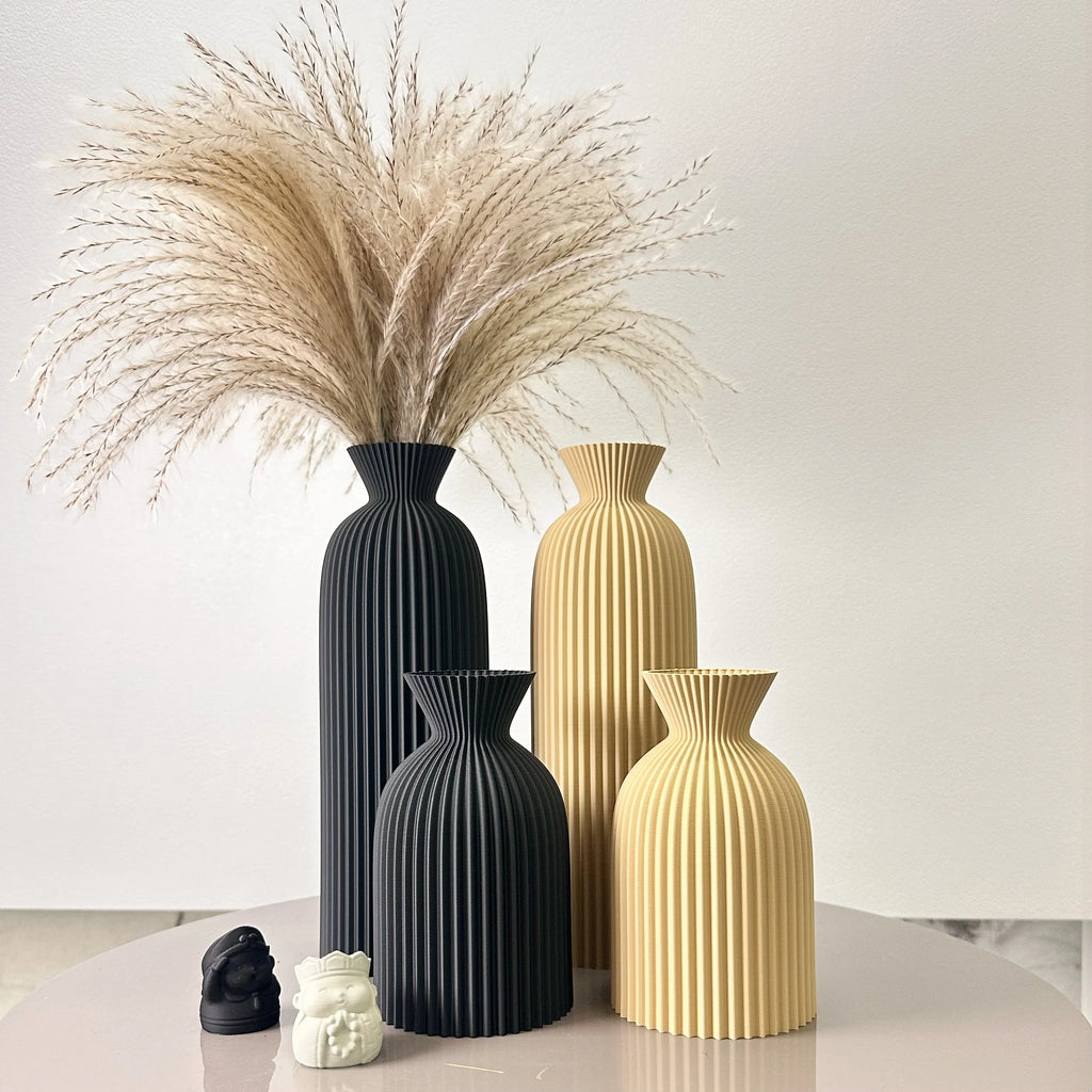 Premium Wellenvase Keramik Set