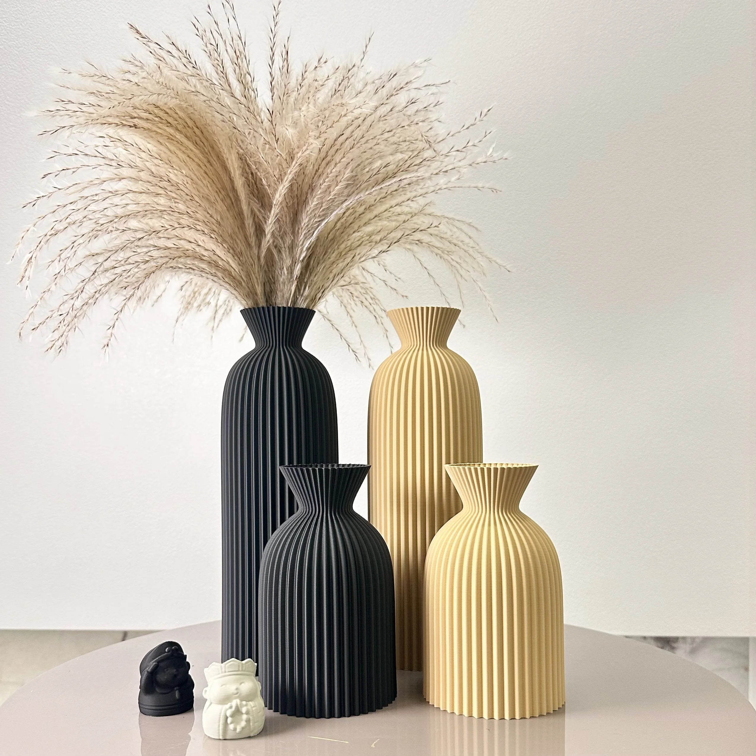 Premium Wellenvase Keramik Set