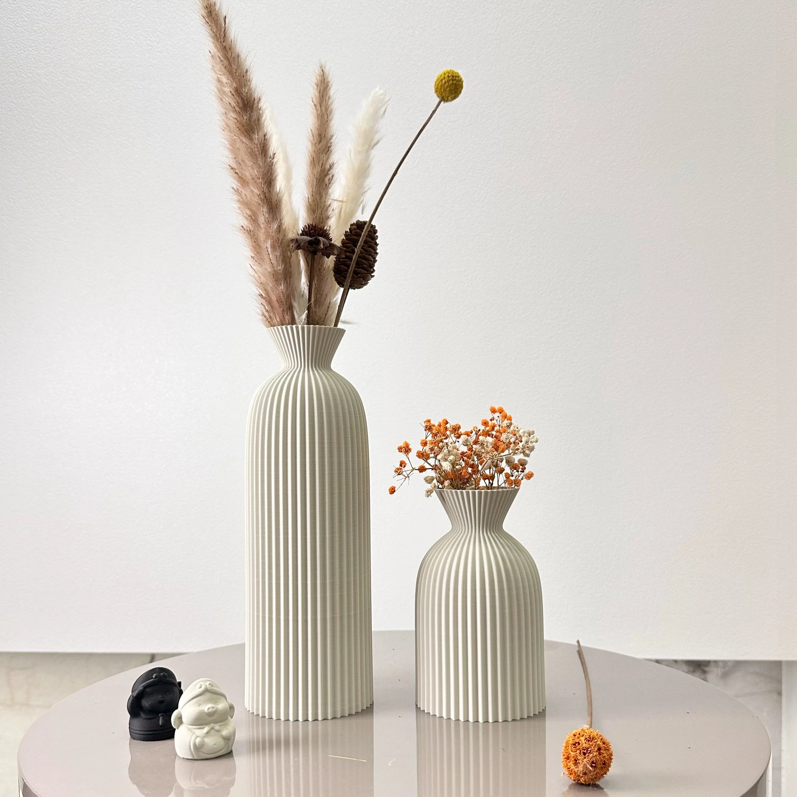 Premium Wellenvase Keramik Set