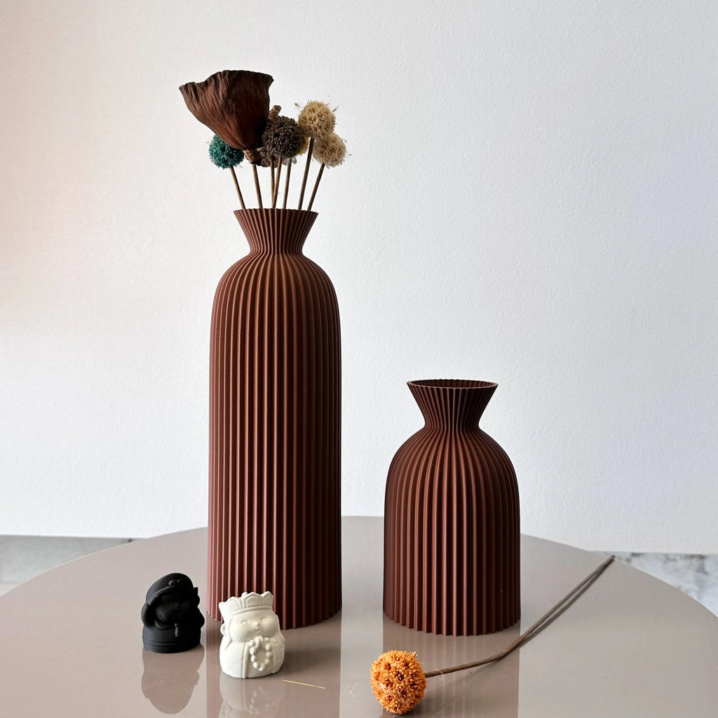 Premium Wellenvase Keramik Set