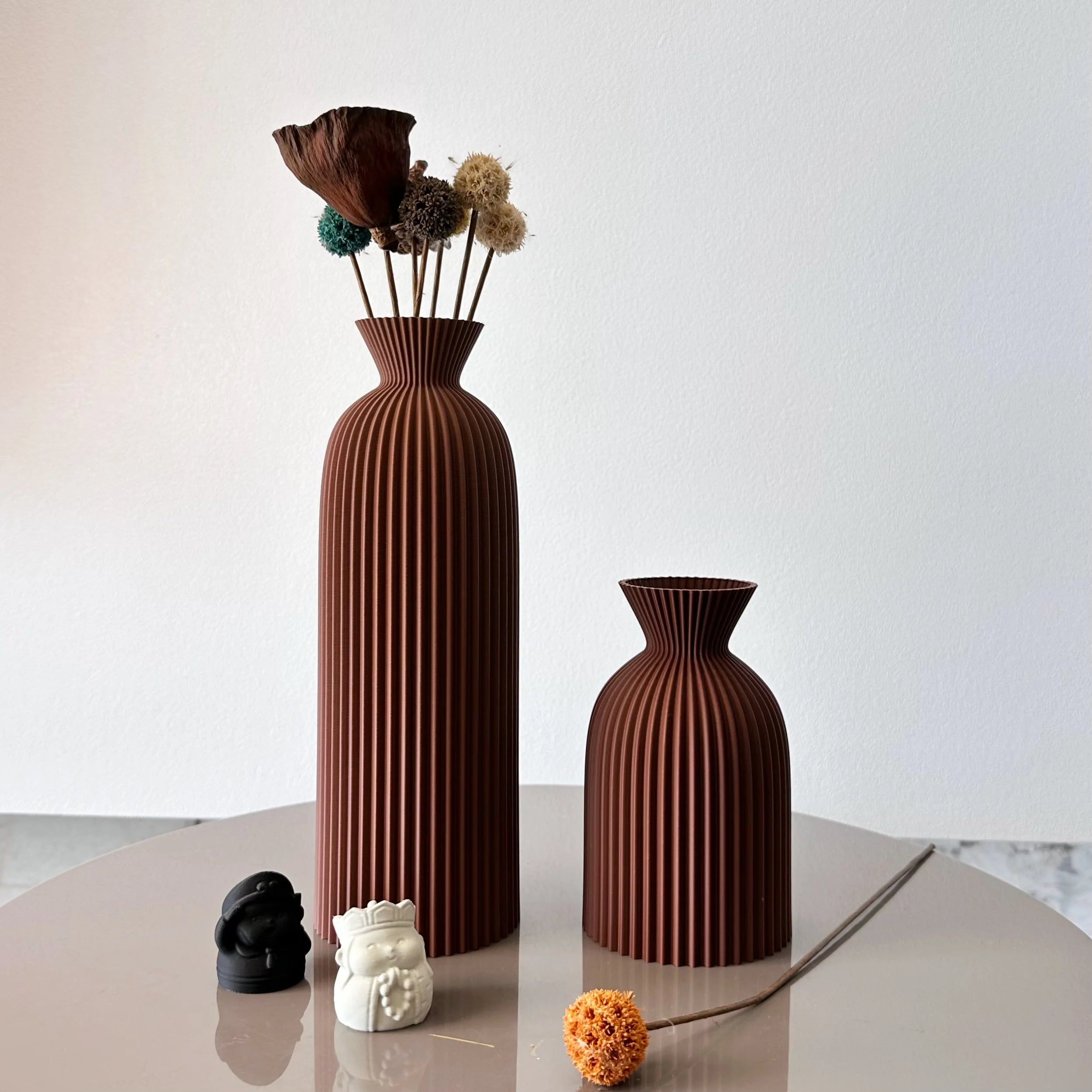 Premium Wellenvase Keramik Set